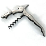 Load image into Gallery viewer, Stainless steel corkscrew shown open.
